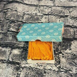 Vintage Star Six Strand Cotton American Thread 1009 DK ORANGE Floss 21 Skeins